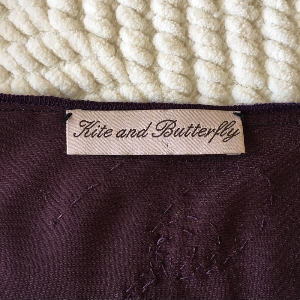 Kite and Butterfly Velvet peacock tassel kimono - Picture 5 of 8